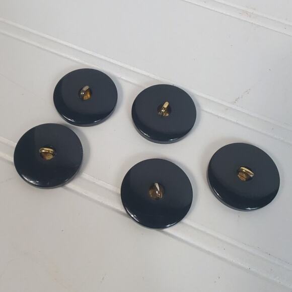 Tory Burch Navy Gold Replacement Buttons 5 - Picture 2 of 2